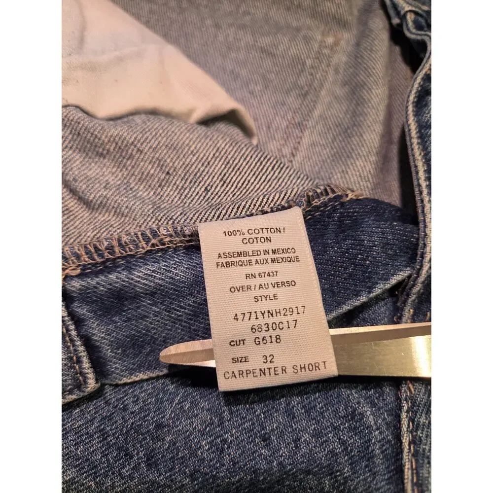 Vintage Polo Jeans Co Ralph Lauren Carpenter Denim Shorts Mens 32 Y2K 90s Jorts